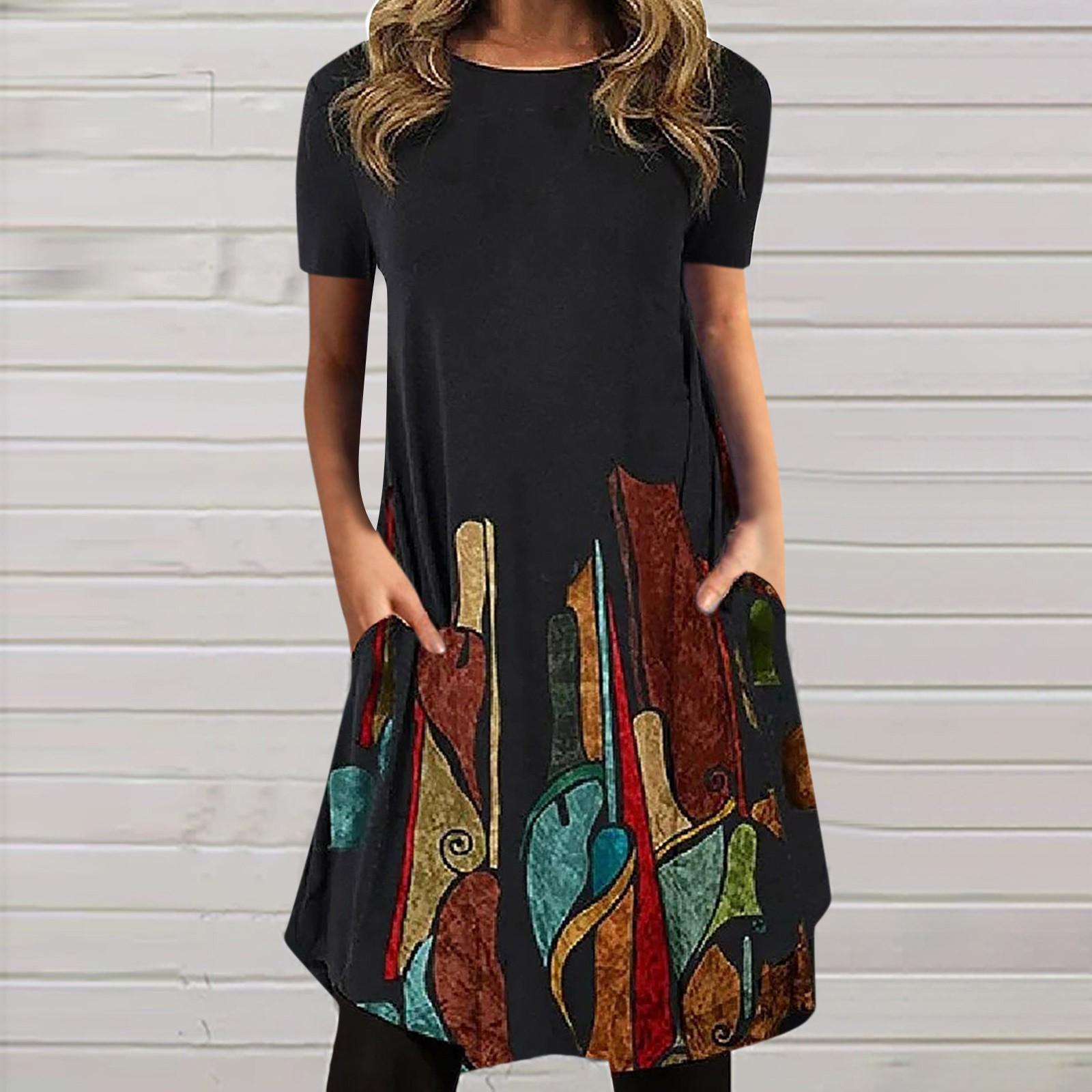 Women s Fashion Casual Printed Round Neck Pullover Loose Short Sleeve Dress XXL хакі
Women s Fashion Casual Printed Round Neck Pullover Loose Short Sleeve Dress XXL хакі