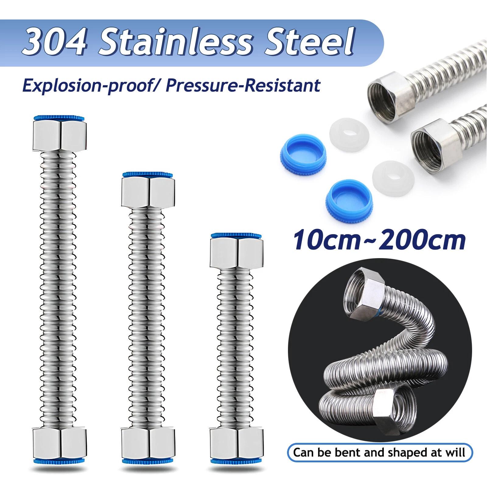 1/2 304 Stainless Steel Corrugated Pipe Flexible Metal Hose 10~200cm Water Heater Plumbing Pipe Showerhead Tube Accessories 10CM
1/2 304 Stainless Steel Corrugated Pipe Flexible Metal Hose 10~200cm Water Heater Plumbing Pipe Showerhead Tube Accessories 10CM