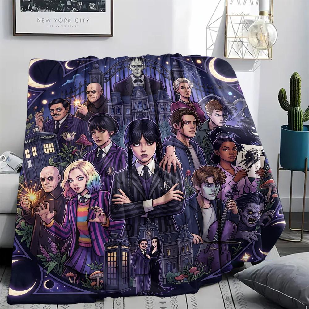 Wednesday Addams Print Flannel Blanket, Ultra Soft High Quality All Seasons Warm Throw, Home Decor Cozy Blanket, Perfect Christmas Gift 80cm x 120cm
Wednesday Addams Print Flannel Blanket, Ultra Soft High Quality All Seasons Warm Throw, Home Decor Cozy Blanket, Perfect Christmas Gift 80cm x 120cm