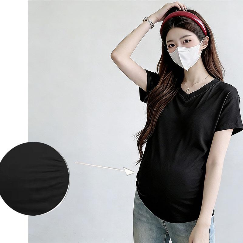 V-Neck Short Sleeve Maternity Top: Summer Loose-Fit Pleated T-shirt for Pregnant Women XL (for 62.5-72.5 kg)
V-Neck Short Sleeve Maternity Top: Summer Loose-Fit Pleated T-shirt for Pregnant Women XL (for 62.5-72.5 kg)