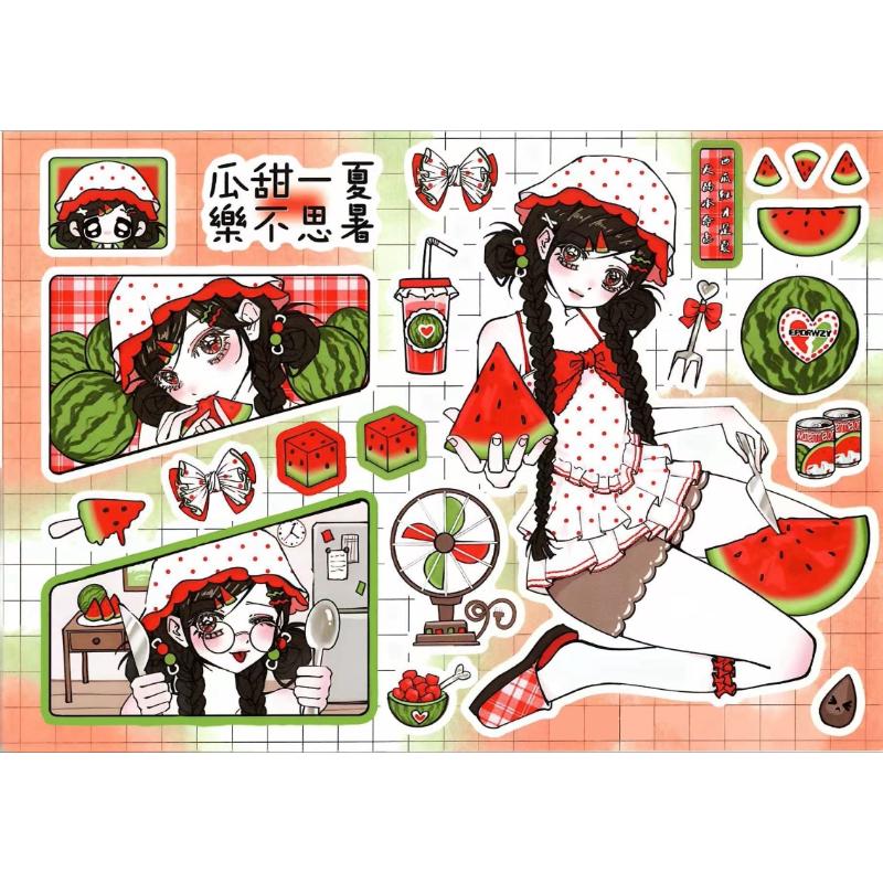 Fun Girl Stickers Watermelon Duck Game Series Cartoon Stickers Handbook Cute Material for Scrapbooking DIY Crafts
Fun Girl Stickers Watermelon Duck Game Series Cartoon Stickers Handbook Cute Material for Scrapbooking DIY Crafts