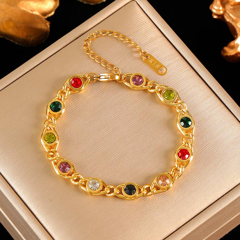 EILIECK 316L Stainless Steel Metal Colored Zircon Chain Necklace Bracelet Set For Women Fashion Statement Waterproof Jewelry
EILIECK 316L Stainless Steel Metal Colored Zircon Chain Necklace Bracelet Set For Women Fashion Statement Waterproof Jewelry