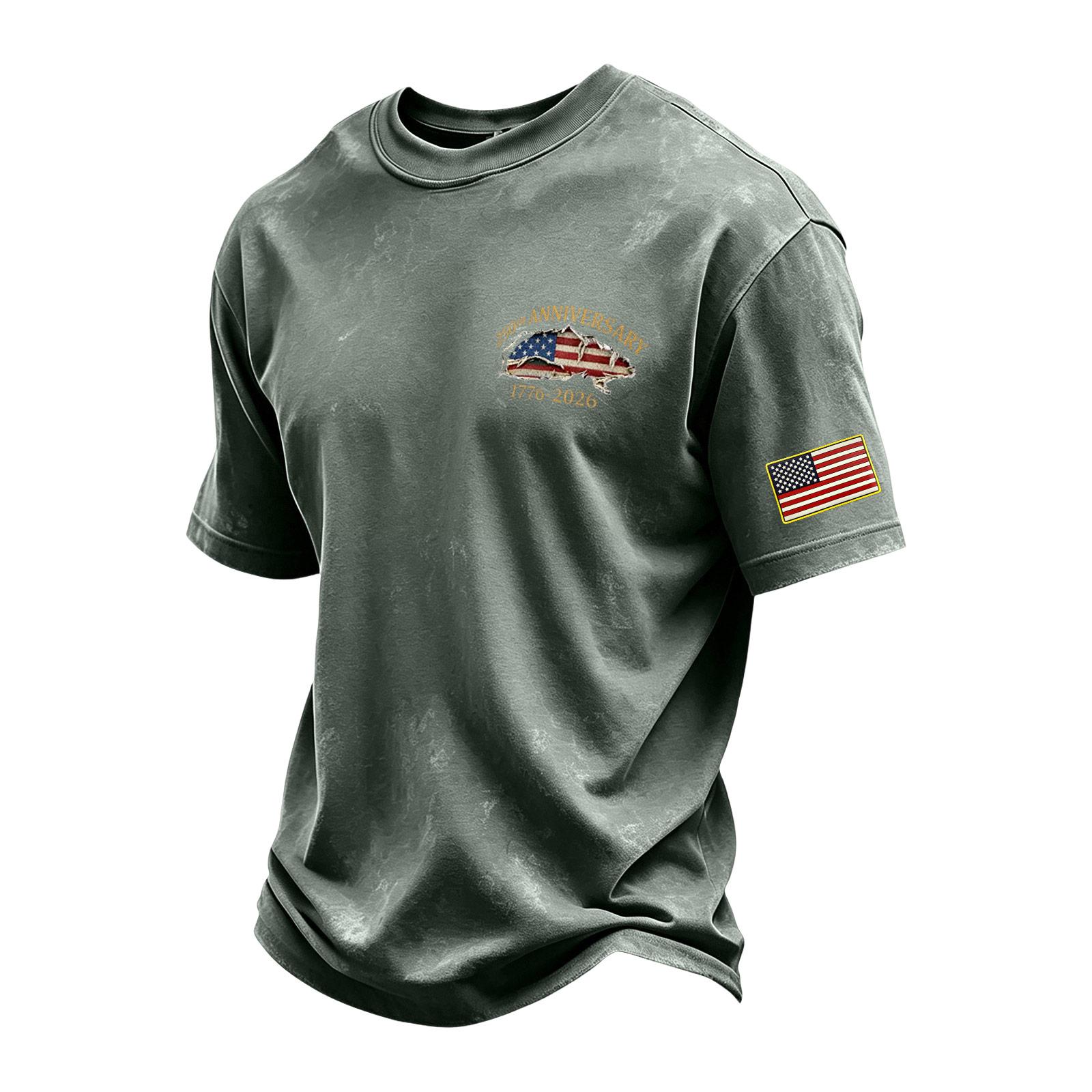 Men s Vintage Washed Short Sleeve Crew Neck T Shirt Independence Day Graphic Print 250th Anniversary Commemorative Casual Wear L
Men s Vintage Washed Short Sleeve Crew Neck T Shirt Independence Day Graphic Print 250th Anniversary Commemorative Casual Wear L