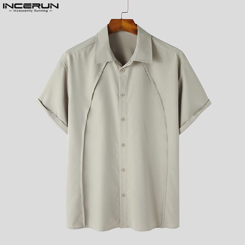 INCERUN Весенние мужские свободные топы с короткими рукавами, повседневные рубашки
INCERUN Весенние мужские свободные топы с короткими рукавами, повседневные рубашки