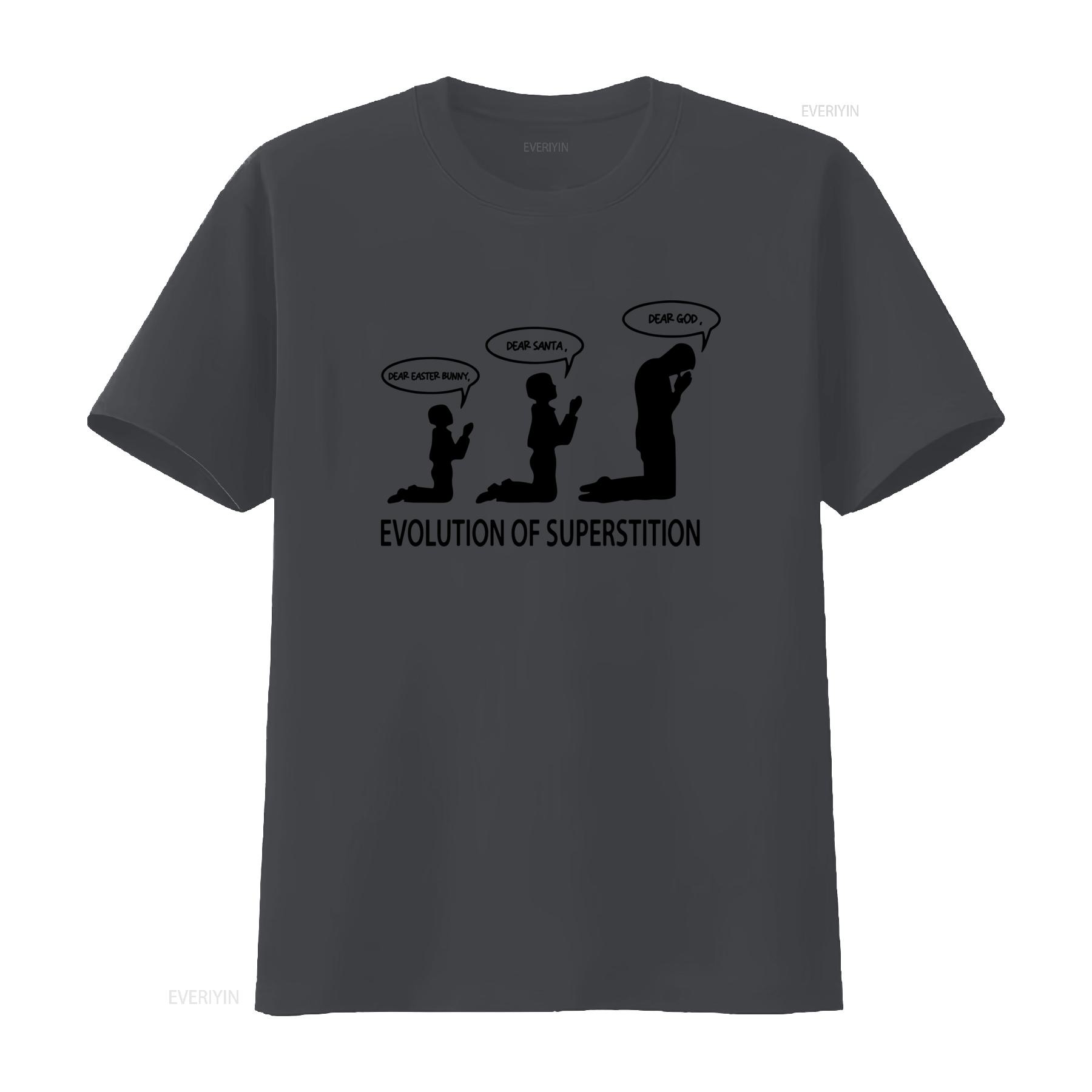 Evolution of Superstition T Shirt Santa Easter God Design Atheist Anti Religion vintage Washed Slightly Versatile streetwear 4XL
Evolution of Superstition T Shirt Santa Easter God Design Atheist Anti Religion vintage Washed Slightly Versatile streetwear 4XL