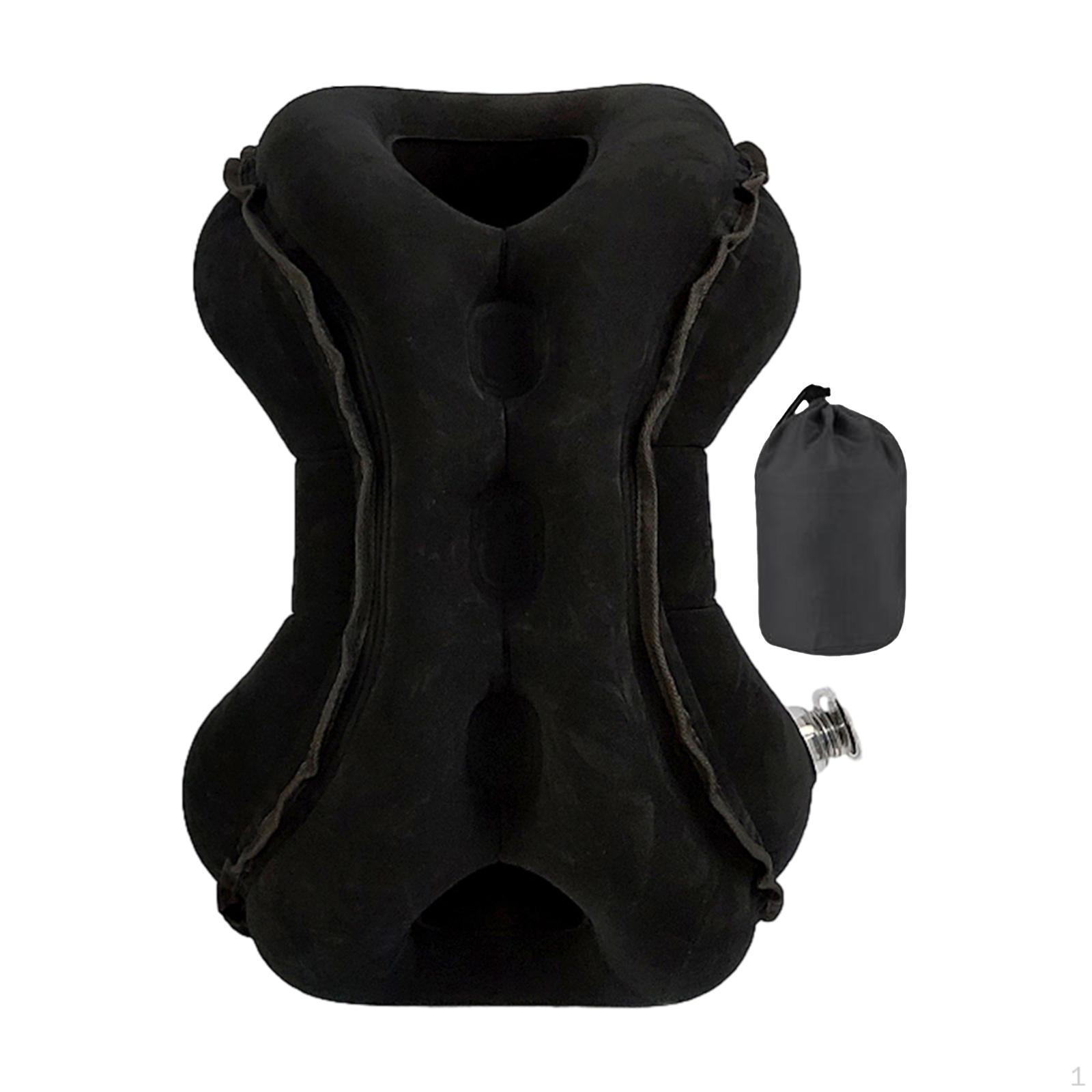 Inflatable Travel Pillow Head Neck Support Portable Ergonomic Cushion Airplane for Black with Bag
Inflatable Travel Pillow Head Neck Support Portable Ergonomic Cushion Airplane for Black with Bag