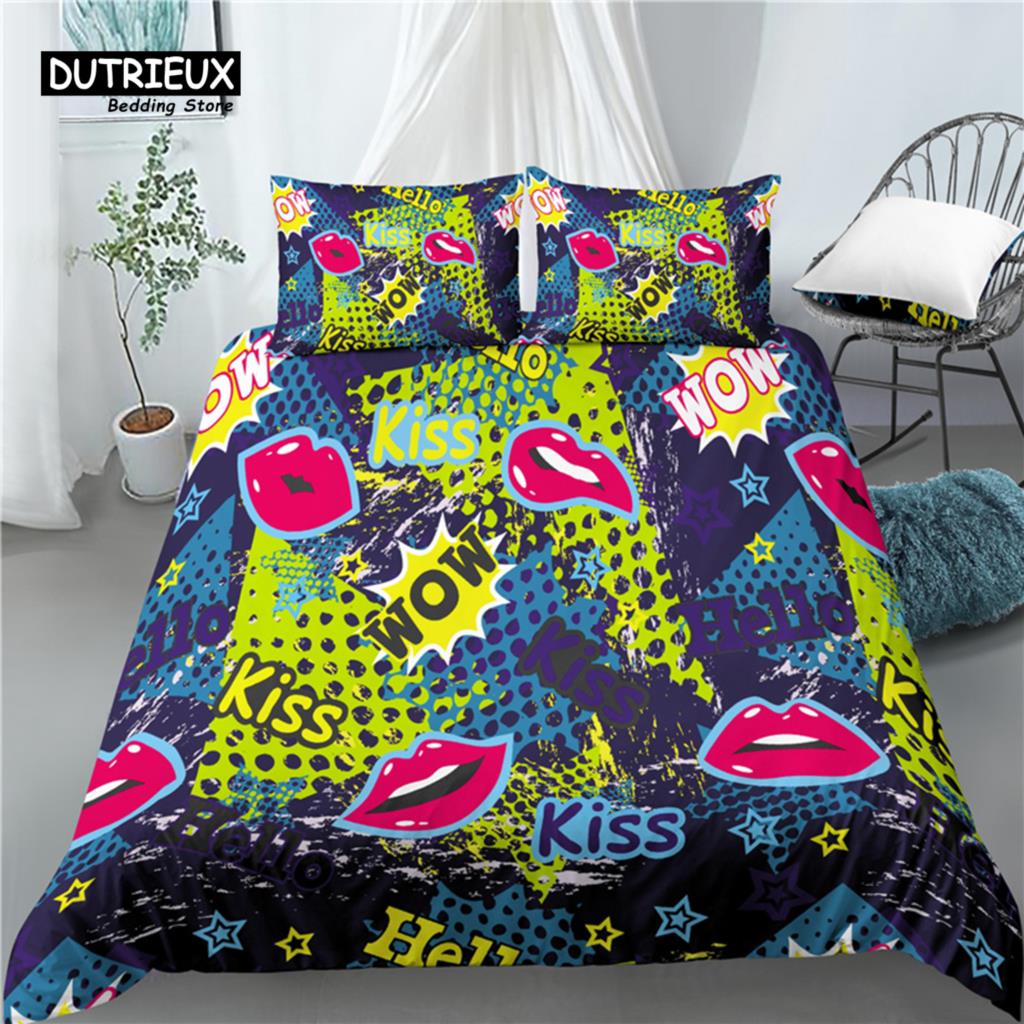 Home Living Luxury 3D Kiss Lips Print 2/3Pcs Soft Duvet Cover and PillowCase Kids Bedding Sets Queen and King EU/US/AU Size EU single(135x200cm)
Home Living Luxury 3D Kiss Lips Print 2/3Pcs Soft Duvet Cover and PillowCase Kids Bedding Sets Queen and King EU/US/AU Size EU single(135x200cm)