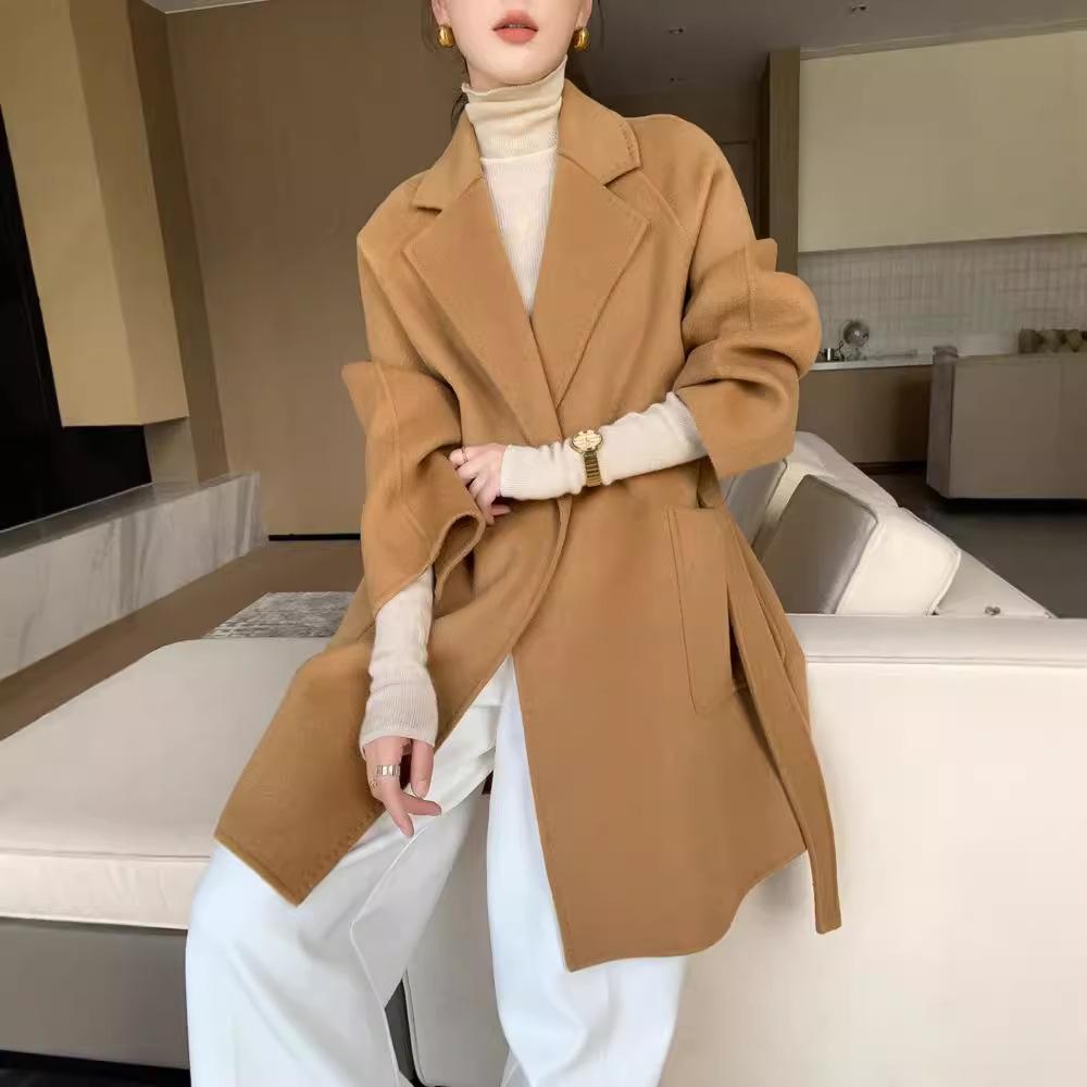 Women s High-End Double-Faced Wool Coat - New Autumn/Winter Style, Loose Mid-Length, Tie-Waist, 100% Wool Fashion Coat. L (suitable for 140-160 lbs)
Women s High-End Double-Faced Wool Coat - New Autumn/Winter Style, Loose Mid-Length, Tie-Waist, 100% Wool Fashion Coat. L (suitable for 140-160 lbs)