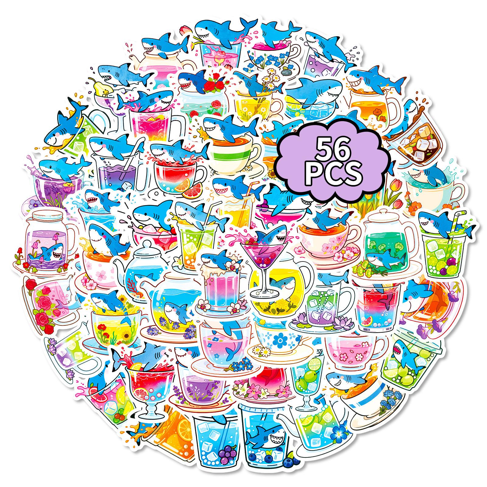 56 Cute Shark Cup Graffiti Stickers Creative Cartoon Shark Hand Account Helmet Decorative Stickers
56 Cute Shark Cup Graffiti Stickers Creative Cartoon Shark Hand Account Helmet Decorative Stickers