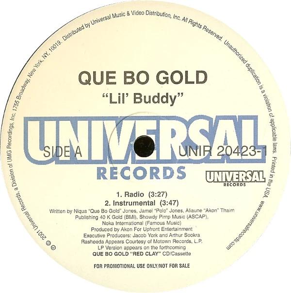 12-дюймовая пластинка QUE BO GOLD - Lil Buddy UNIR204231 Universal Recor 2001 US Рэп и хип-хоп/R&B Б/У
12-дюймовая пластинка QUE BO GOLD - Lil Buddy UNIR204231 Universal Recor 2001 US Рэп и хип-хоп/R&B Б/У