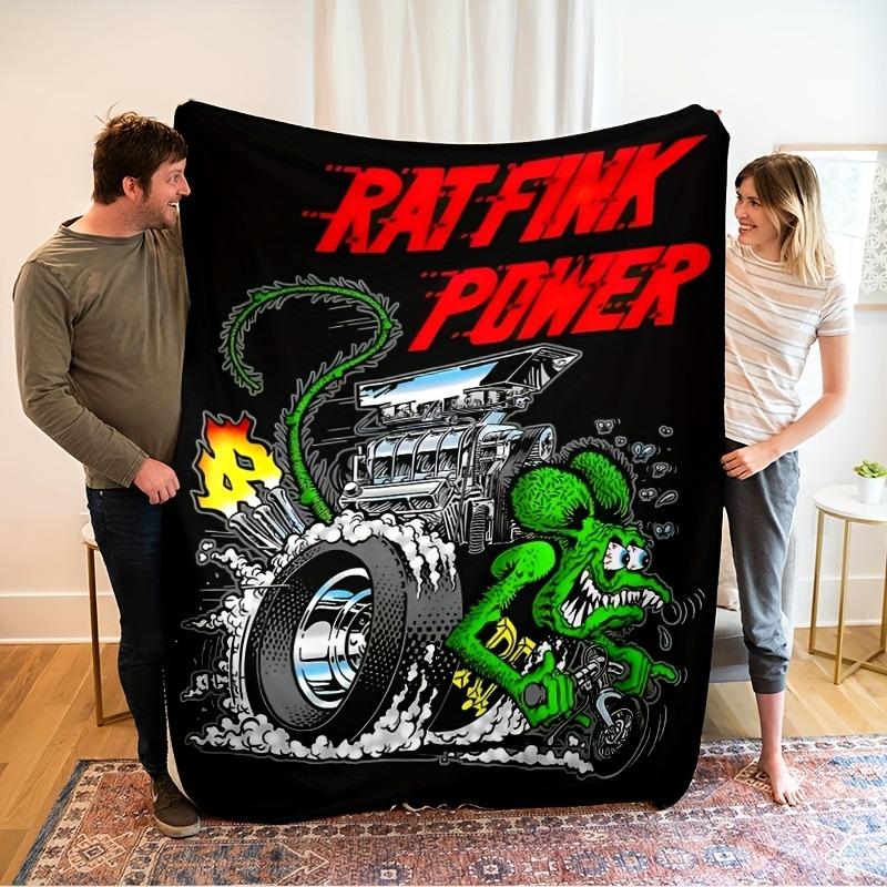 Rat Fink Power Retro Car Fleece Blanket, Edgy Cartoon Monster Print Throw for Hot Rod Enthusiast Decor & Vintage Car Gift 130x150cm
Rat Fink Power Retro Car Fleece Blanket, Edgy Cartoon Monster Print Throw for Hot Rod Enthusiast Decor & Vintage Car Gift 130x150cm