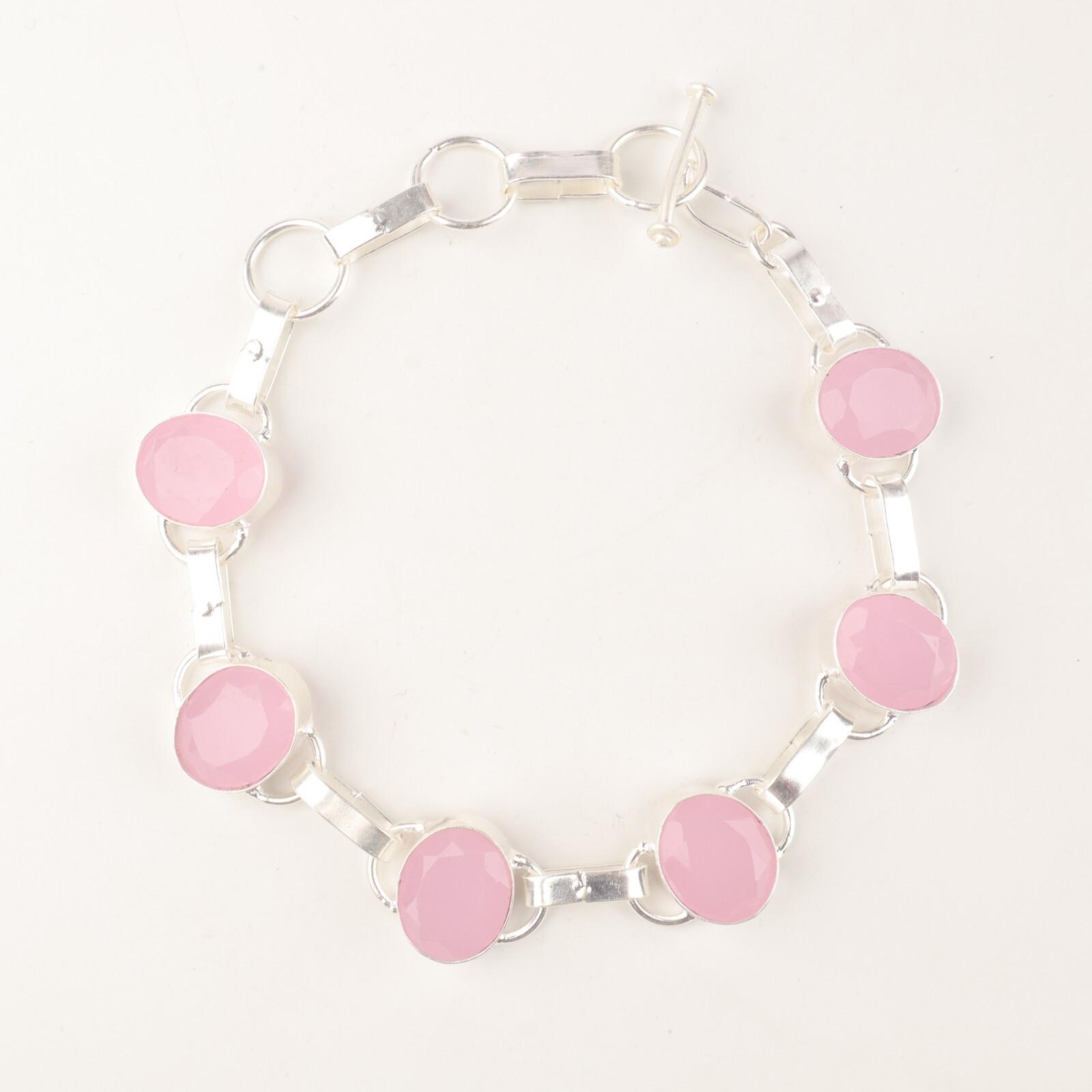 Women s Gift Rose Chalcedony Gemstone 925 Sterling Silver Jewelry Bracelet 9 RB-6-7
Women s Gift Rose Chalcedony Gemstone 925 Sterling Silver Jewelry Bracelet 9 RB-6-7