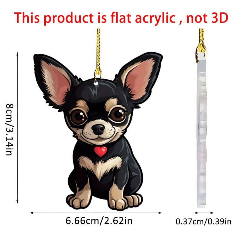 Cute Car Pendant Chihuahua Dog Transparent Acrylic Pendant Holiday Gift Backpack and Keychain Pendant 8cm
Cute Car Pendant Chihuahua Dog Transparent Acrylic Pendant Holiday Gift Backpack and Keychain Pendant 8cm
