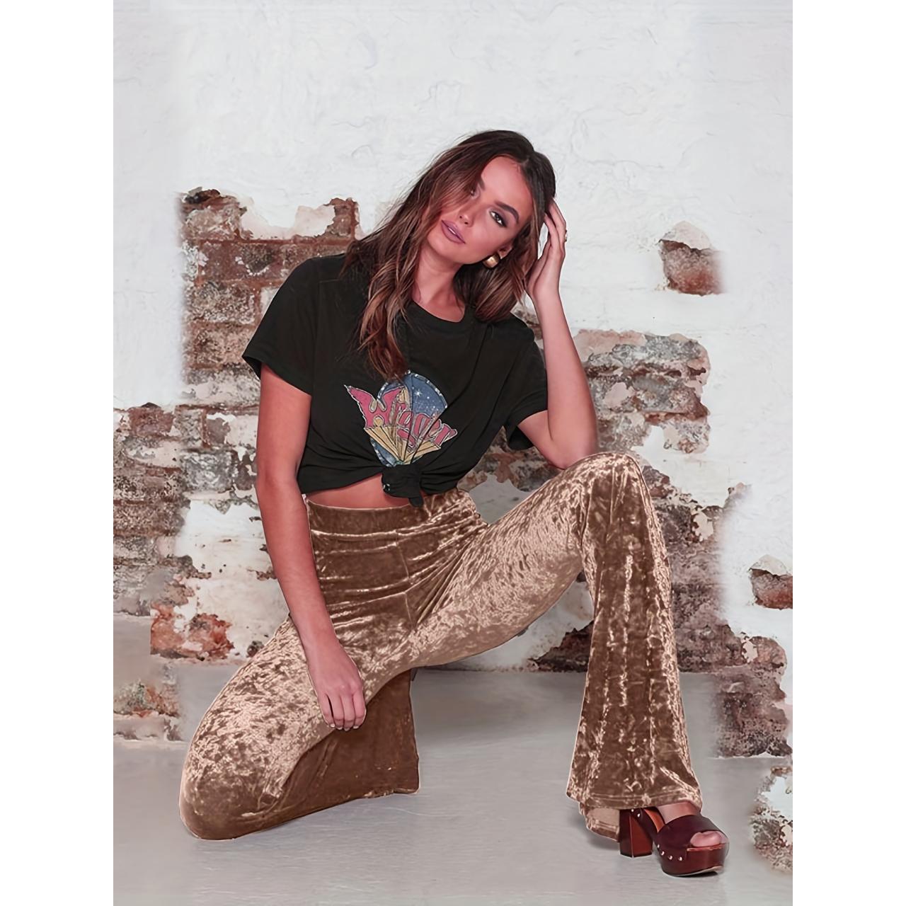 New Women s Velvet Flare Pants, High Waist Wide Leg Trousers with Tummy Control & Lifting Effect, Casual Winter Slimming Pants XXXL коричневий
New Women s Velvet Flare Pants, High Waist Wide Leg Trousers with Tummy Control & Lifting Effect, Casual Winter Slimming Pants XXXL коричневий