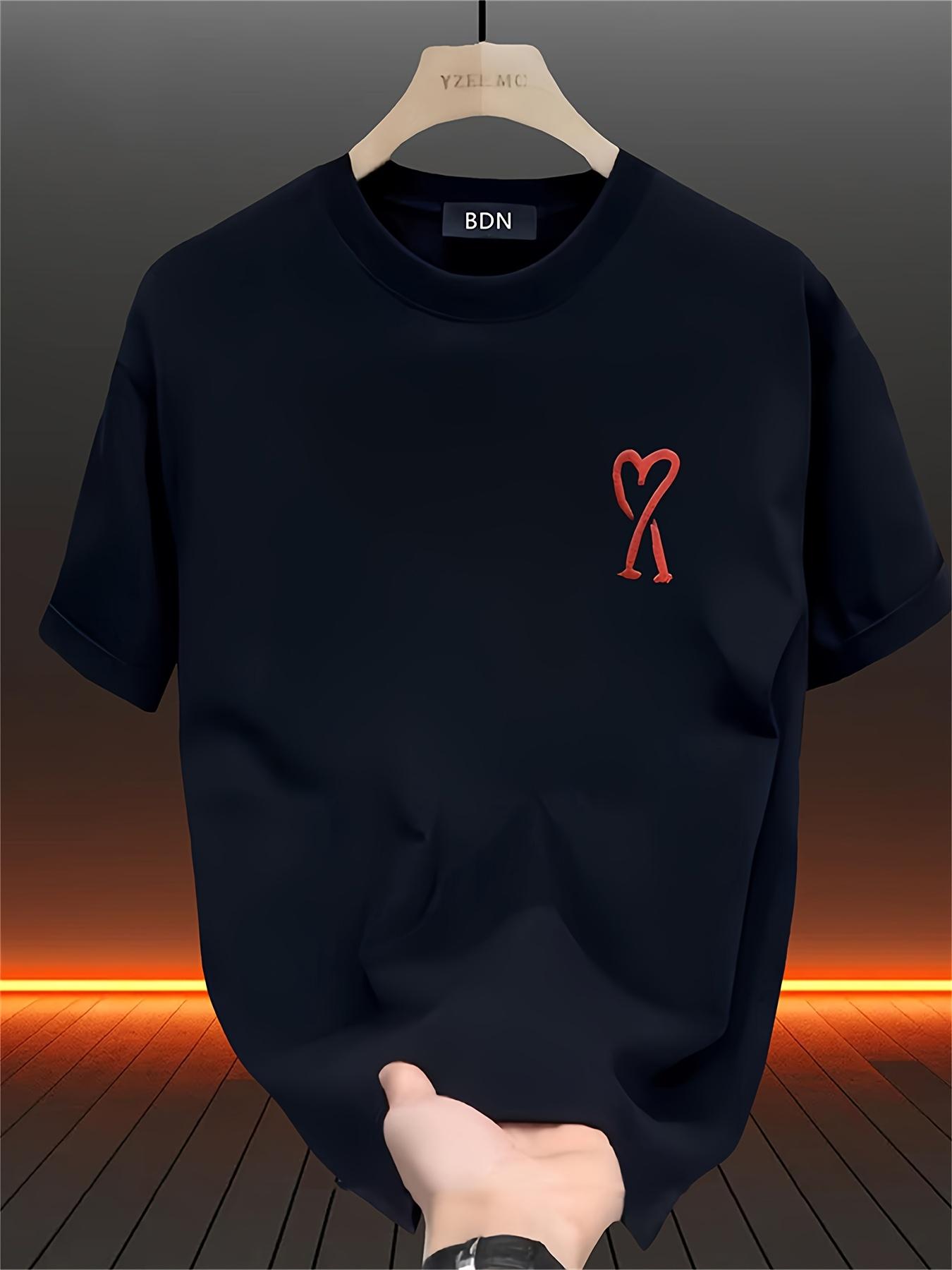 Mens Casual Cotton Tee with Heart and Diamond Print Short Sleeves Crew Neck Casual Style Comfort Fit 4XL
Mens Casual Cotton Tee with Heart and Diamond Print Short Sleeves Crew Neck Casual Style Comfort Fit 4XL