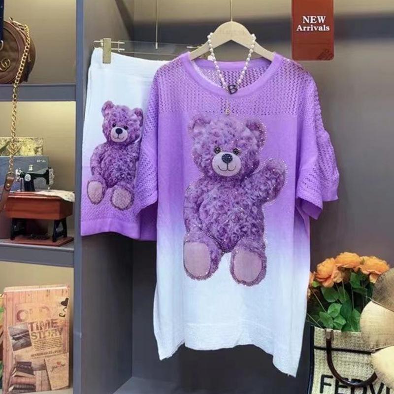 Women s Gradient Bear Knit Two-Piece Set - Stylish, Slimming, and Youthful Look One Size
Women s Gradient Bear Knit Two-Piece Set - Stylish, Slimming, and Youthful Look One Size