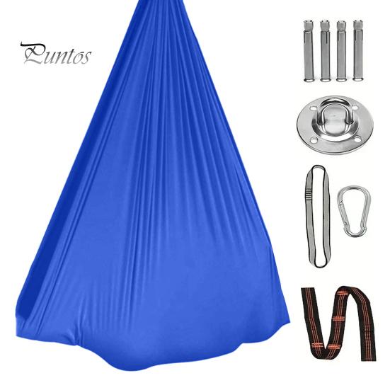 Сенсорная терапия, качели, гамак, двухслойная ткань, 300 фунтов, сильная несущая способность, вращающиеся на 360 градусов внутренние и уличные качели S синий