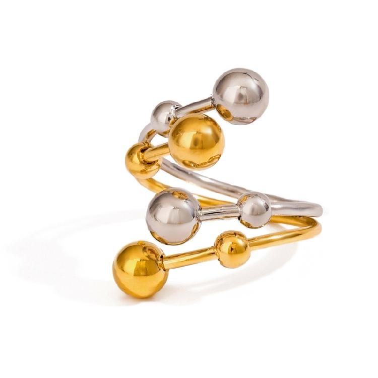 Comfort Fit Adjustable Open Ring Gold Silver Mixed Color Ball Elements For Fashion Forward Personal Style Expression 1
Comfort Fit Adjustable Open Ring Gold Silver Mixed Color Ball Elements For Fashion Forward Personal Style Expression 1