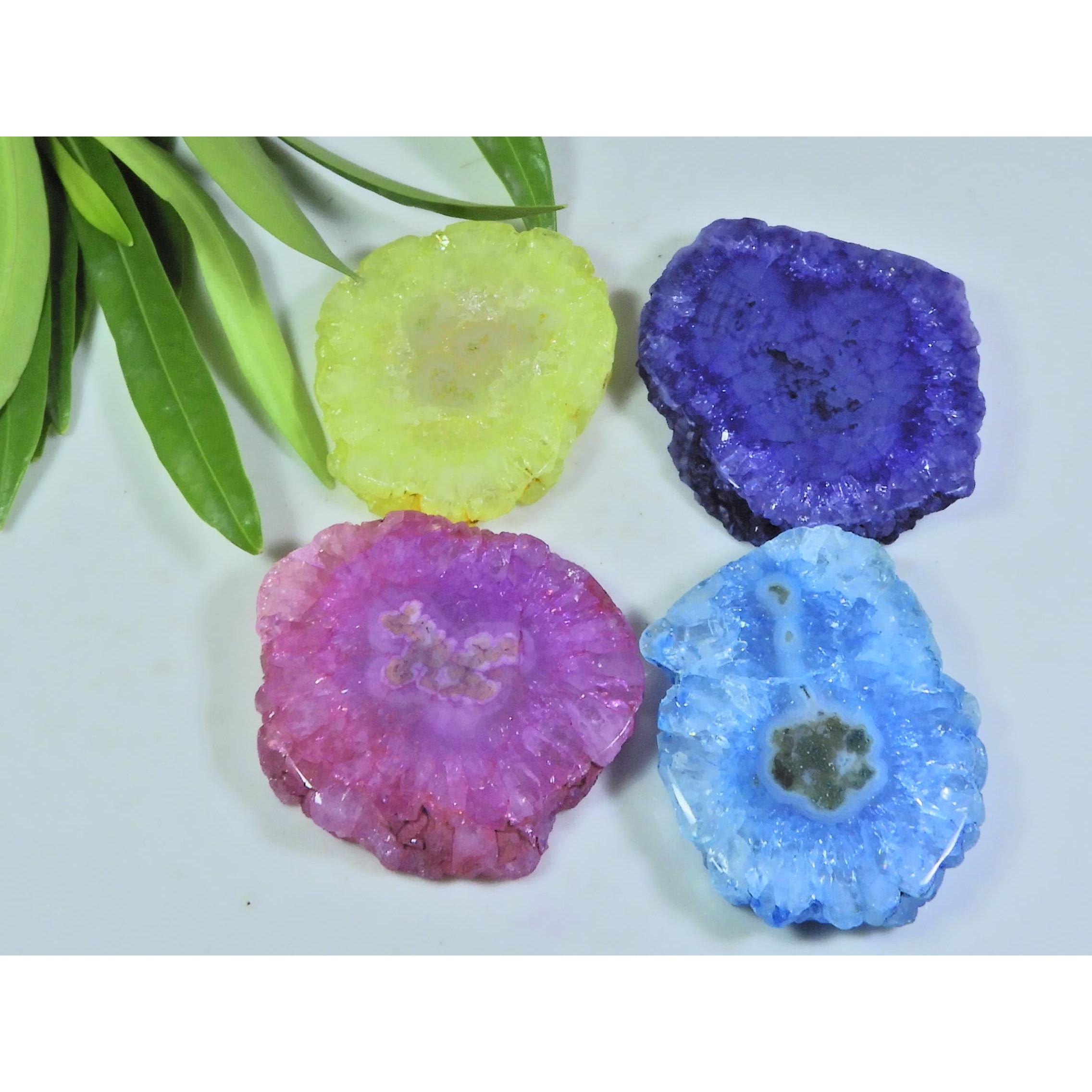 278Cts. Dyed Solar Durzy Agate 4Pcs Crystal Loose Gemstone Lot 31X35-32X32MM A-228
278Cts. Dyed Solar Durzy Agate 4Pcs Crystal Loose Gemstone Lot 31X35-32X32MM A-228