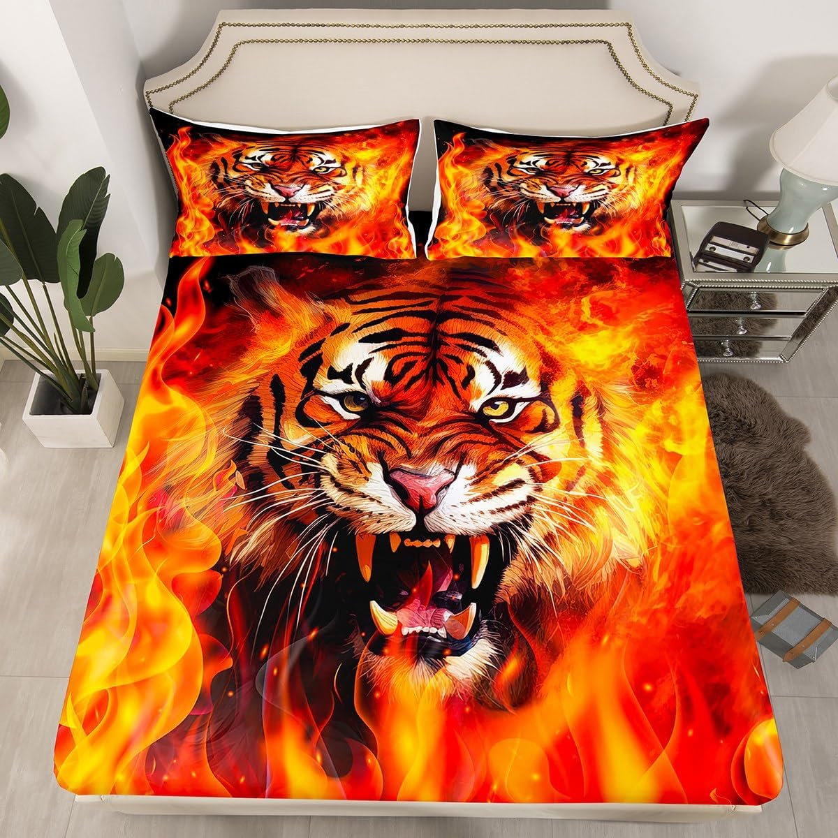 Комплект простыней на резинке Tiger Bed, двуспальный размер, простыня на резинке с принтом тигра для детей, мальчиков, девочек, комплект постельного белья с дикими животными, покрывало с дикими животными 90x200cm
Комплект простыней на резинке Tiger Bed, двуспальный размер, простыня на резинке с принтом тигра для детей, мальчиков, девочек, комплект постельного белья с дикими животными, покрывало с дикими животными 90x200cm