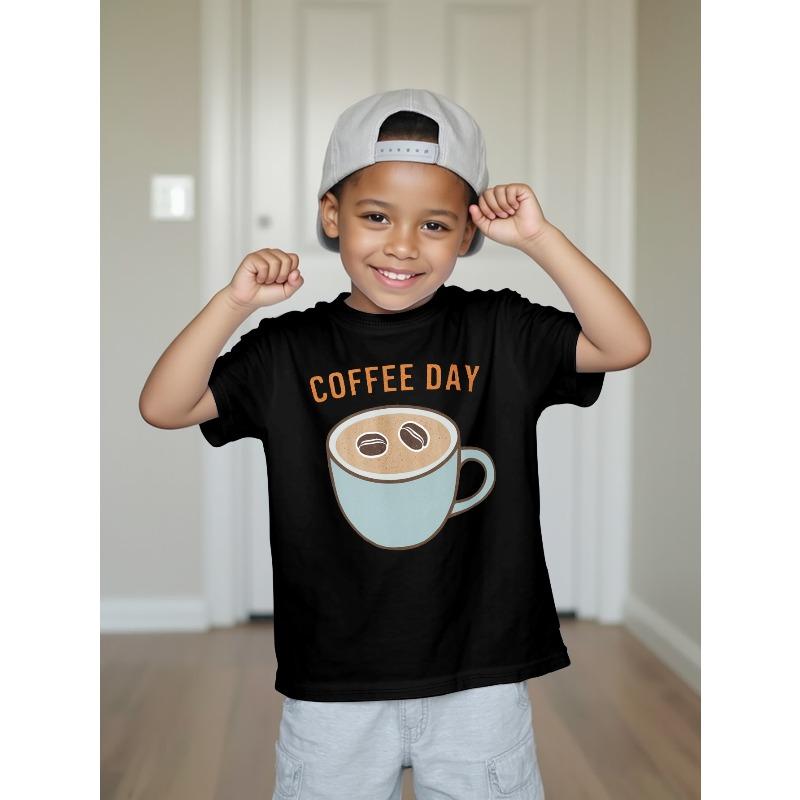 European Size Boys Round Neck Short Sleeved T Shirt with Coffee Pattern 98cm чёрный
European Size Boys Round Neck Short Sleeved T Shirt with Coffee Pattern 98cm чёрный