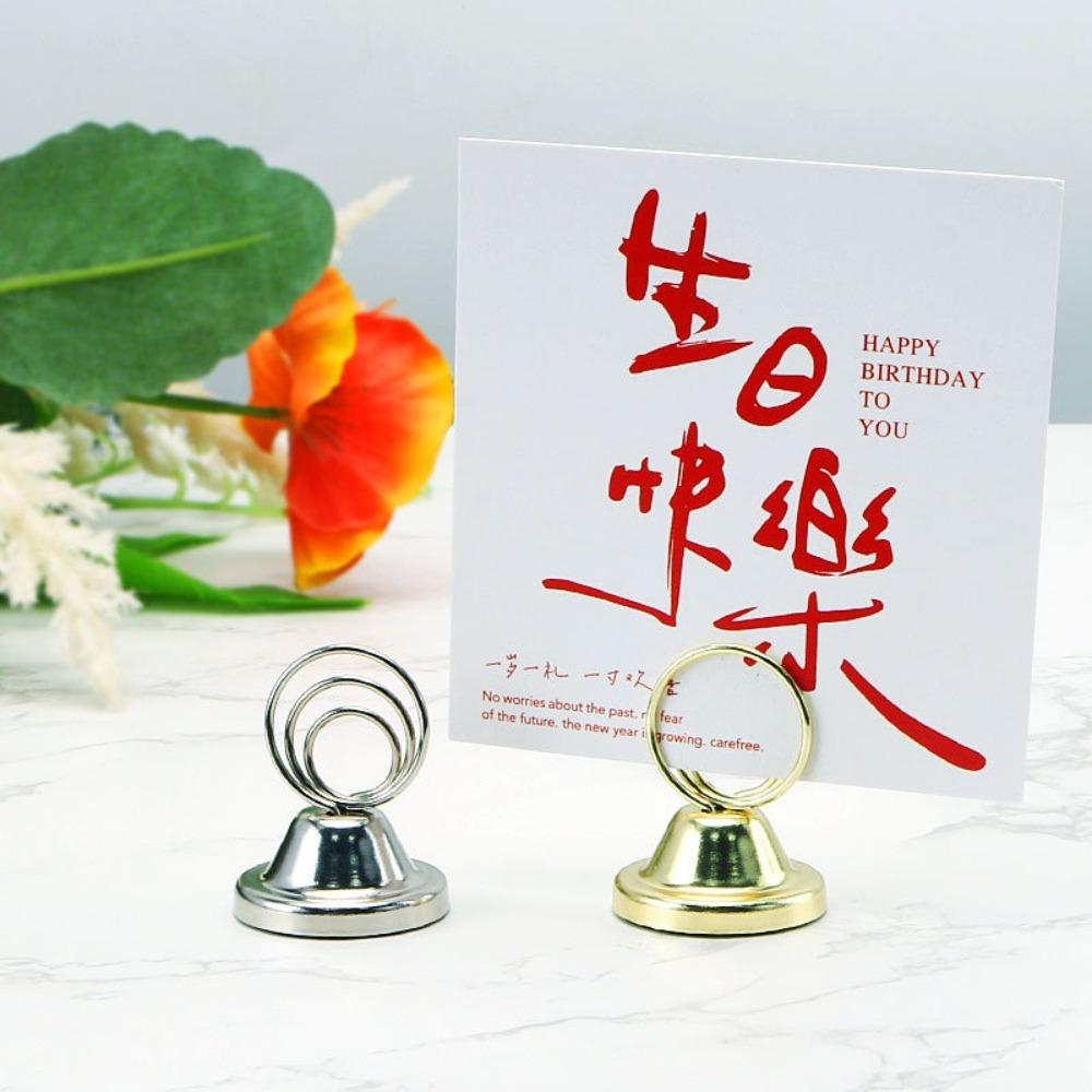 4pcs Elegant Place Card Holder Stainless Steel Photo Stand Table Number Holder Desktop Use срібний
4pcs Elegant Place Card Holder Stainless Steel Photo Stand Table Number Holder Desktop Use срібний