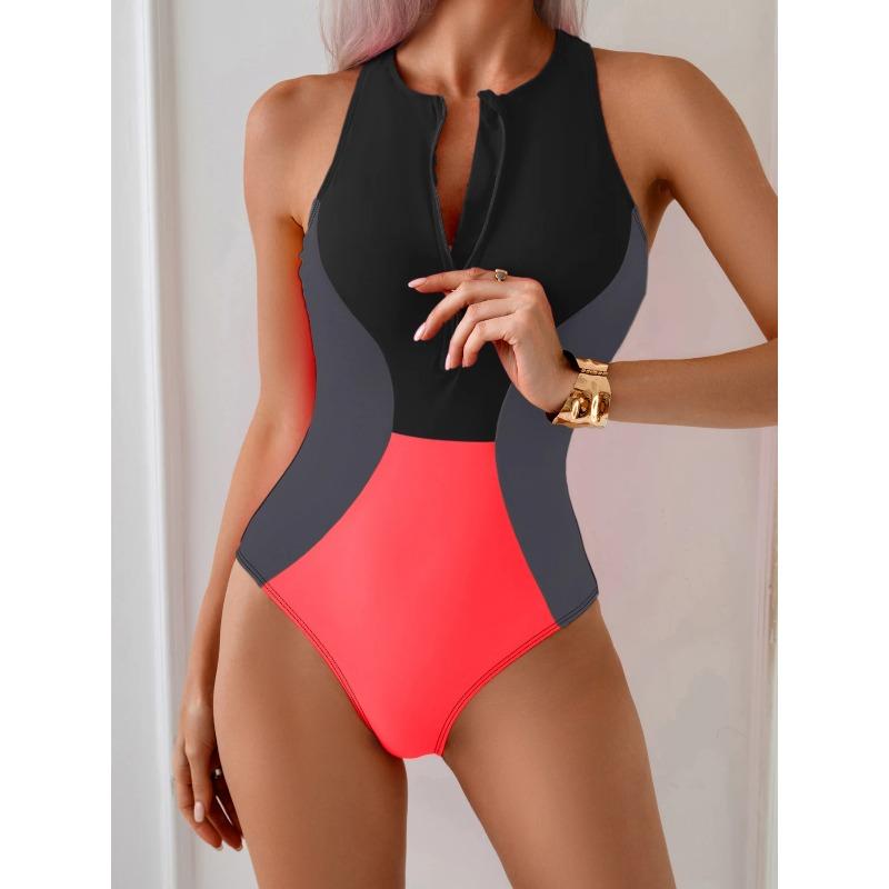 2026 New Spliced Color Zipper One Piece Swimsuit For Women Sport Swimwear Female Bodysuit Monokini Bathing Suit Summer Beachwear M чорний
2026 New Spliced Color Zipper One Piece Swimsuit For Women Sport Swimwear Female Bodysuit Monokini Bathing Suit Summer Beachwear M чорний