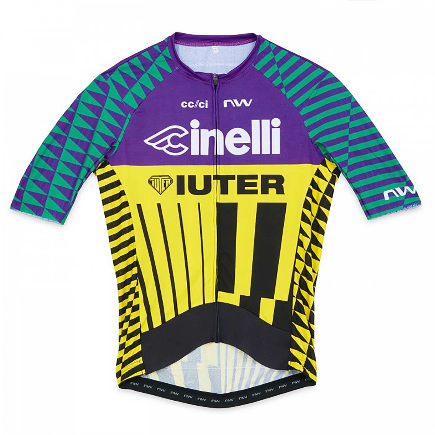 Cinelli Cycling Jersey JERSEY CIRCOLO CICLISTICO IUTER Men s Yellow/Green/Purple/Black
Cinelli Cycling Jersey JERSEY CIRCOLO CICLISTICO IUTER Men s Yellow/Green/Purple/Black