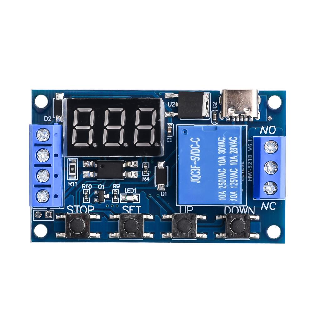 Type-C Type C Micro USB 5V Digital LED Display Trigger Automation Delay Cycle Timer Control Switch Relay Module Board Controller 5V Type C
Type-C Type C Micro USB 5V Digital LED Display Trigger Automation Delay Cycle Timer Control Switch Relay Module Board Controller 5V Type C