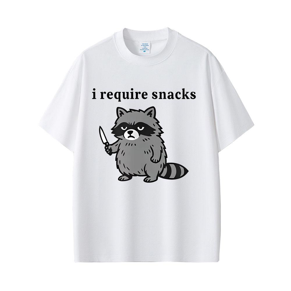 I Require Snacks Raccoon Funny Meme T-shirt Men Women Casual Humor Style T Shirts Men s Vintage T-shirts Streetwear 4XL
I Require Snacks Raccoon Funny Meme T-shirt Men Women Casual Humor Style T Shirts Men s Vintage T-shirts Streetwear 4XL