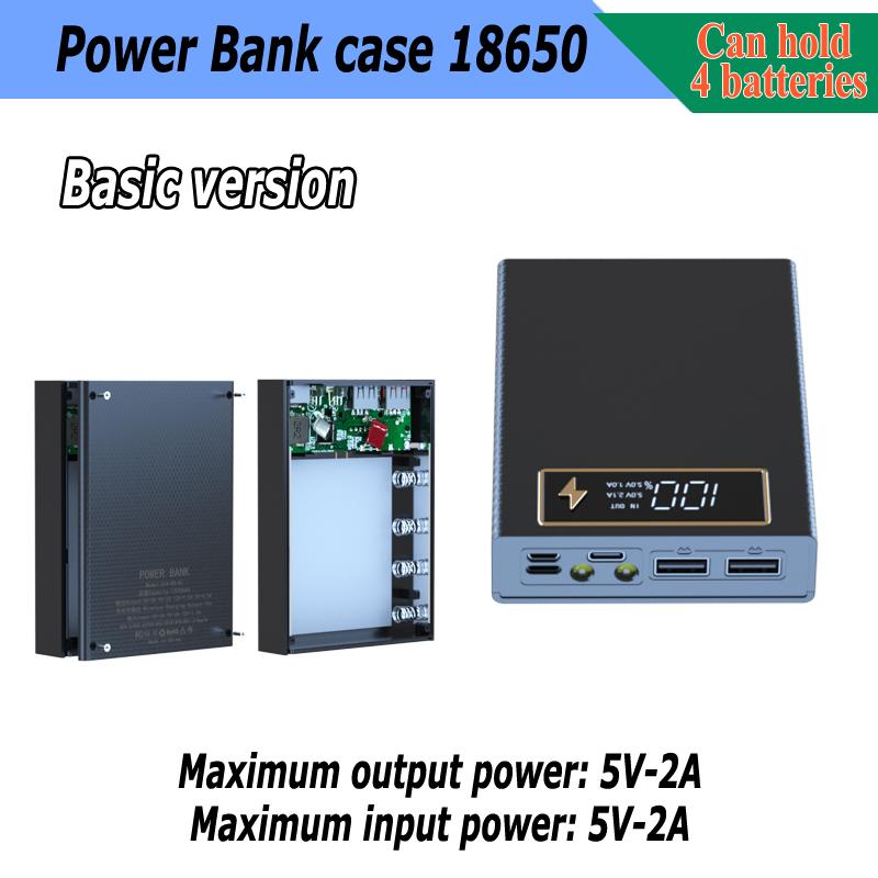CX4 18650 Battery Storage Box PD QC3.0 USB 10W Швидка бездротова зарядка DIY Power Bank Case Battery Box Basic version чорний
CX4 18650 Battery Storage Box PD QC3.0 USB 10W Швидка бездротова зарядка DIY Power Bank Case Battery Box Basic version чорний