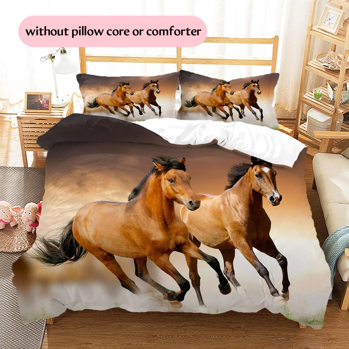 1PC Horse Bedding Quilt Set Quilt Cover Pillowcase Home Decoration Birthday Gift (1 * duvet cover + 15 * pillowcase, without core) 135x200cm
1PC Horse Bedding Quilt Set Quilt Cover Pillowcase Home Decoration Birthday Gift (1 * duvet cover + 15 * pillowcase, without core) 135x200cm