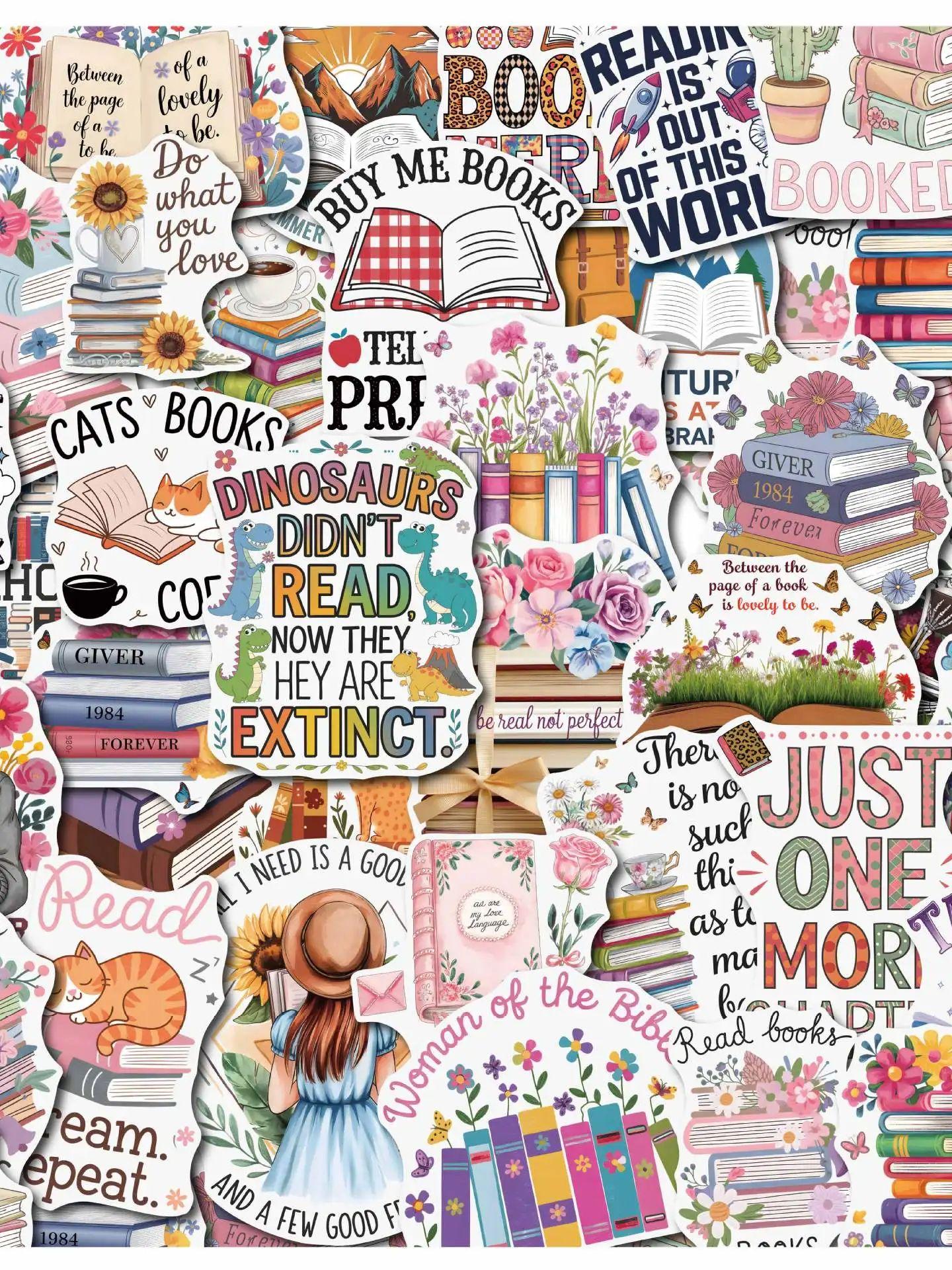 50/100 Pcs INS Style Cartoon Books Fresh Doodle Stickers for Cup Phone Notebook Guitar Bookshelf Stationery Box Bicycle Decals
50/100 Pcs INS Style Cartoon Books Fresh Doodle Stickers for Cup Phone Notebook Guitar Bookshelf Stationery Box Bicycle Decals
