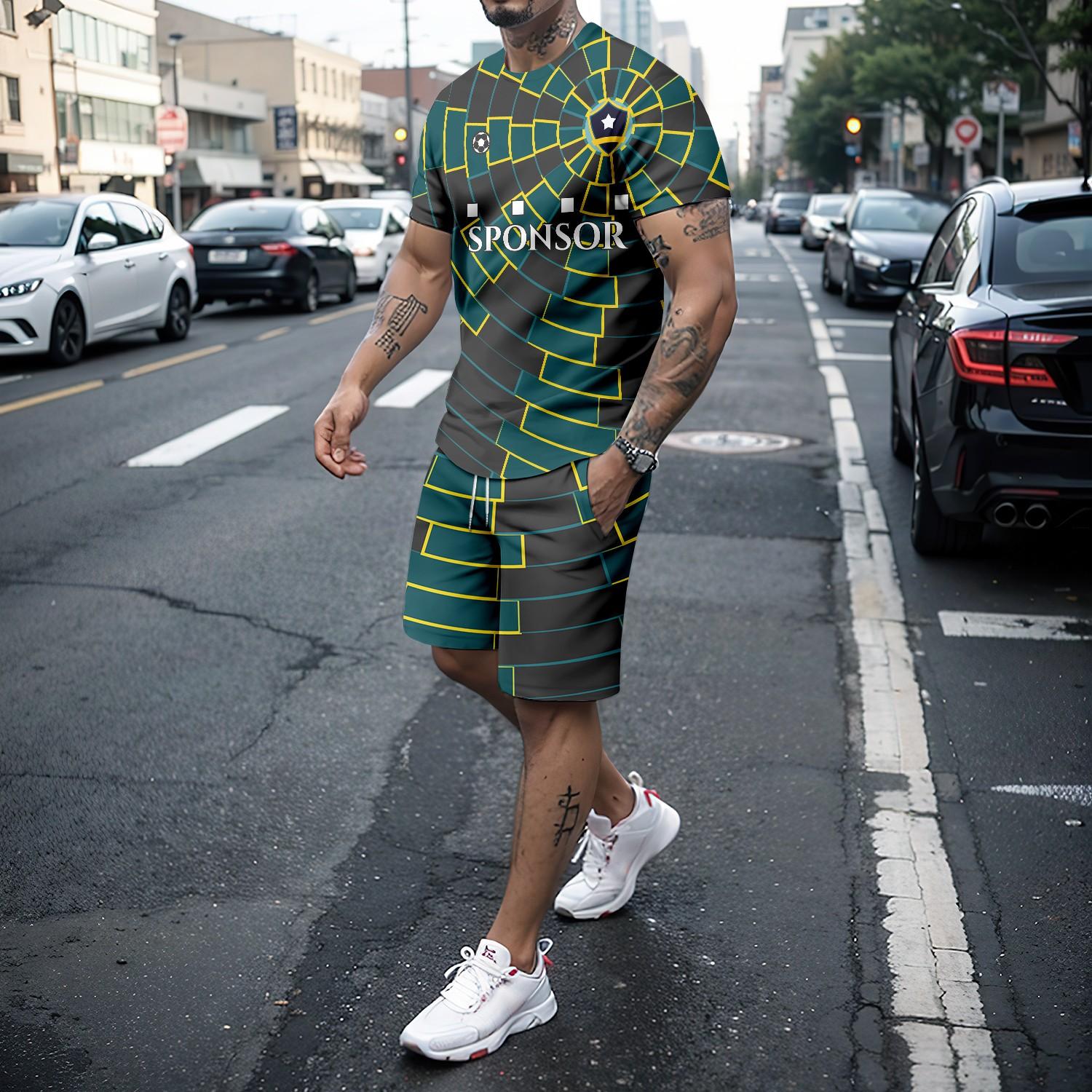 Новый мужской комплект футболок с принтом 3D-букв S
Новый мужской комплект футболок с принтом 3D-букв S