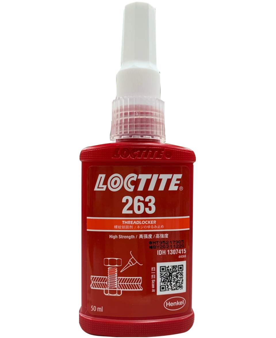 LOCTITE Anaerobic Threadlocker Adhesive 263, 50ml, 44068
LOCTITE Anaerobic Threadlocker Adhesive 263, 50ml, 44068