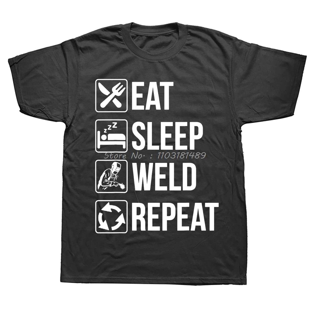 Сварка Ешь Спи Свари Повтори Футболка для сварщиков Хлопковые топы футболки Мужская одежда Оверсайз Унисекс Футболка Уличная одежда футболка 4XL
Сварка Ешь Спи Свари Повтори Футболка для сварщиков Хлопковые топы футболки Мужская одежда Оверсайз Унисекс Футболка Уличная одежда футболка 4XL