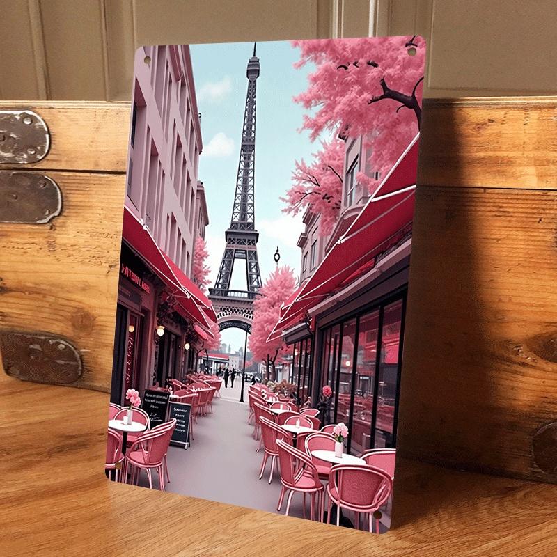 1 piece: Paris street scene tin plaque, Eiffel Tower cherry blossom restaurant decorative painting, living room/entrance wall ar (as the picture,20x30cm)
1 piece: Paris street scene tin plaque, Eiffel Tower cherry blossom restaurant decorative painting, living room/entrance wall ar (as the picture,20x30cm)
