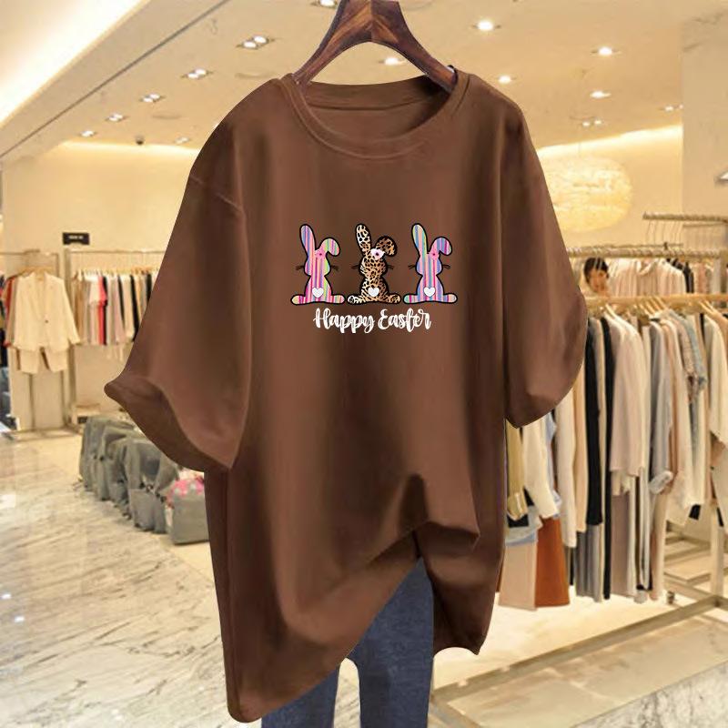 Cartoon printed t-shirt women s summer casual top short sleeve loose new XXXL
Cartoon printed t-shirt women s summer casual top short sleeve loose new XXXL