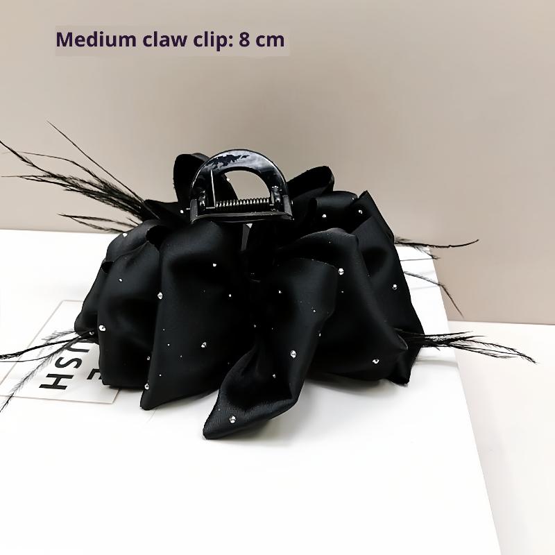 Black Large Bow Hair Claw Nonslip Hair Jaw Shark Clip For Women Girls Strong Hold Clamps Fashion Hair Accessories Gifts A18
Black Large Bow Hair Claw Nonslip Hair Jaw Shark Clip For Women Girls Strong Hold Clamps Fashion Hair Accessories Gifts A18