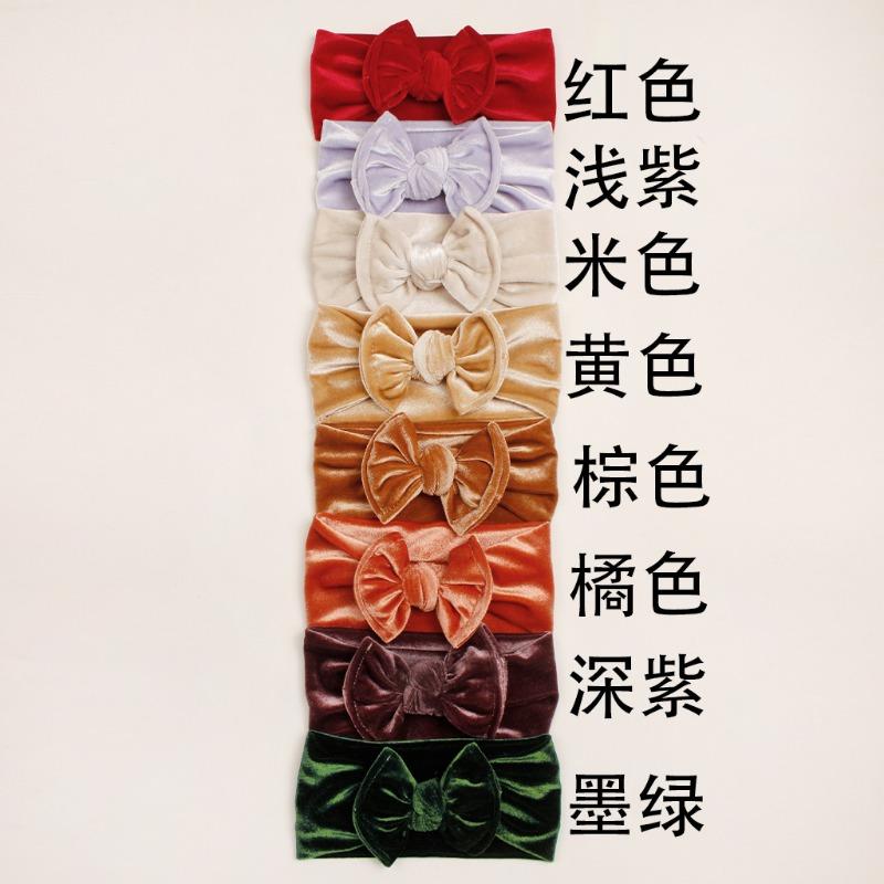 Autumn and winter new baby golden velvet headband, children s soft bow headgear, baby headband
Autumn and winter new baby golden velvet headband, children s soft bow headgear, baby headband