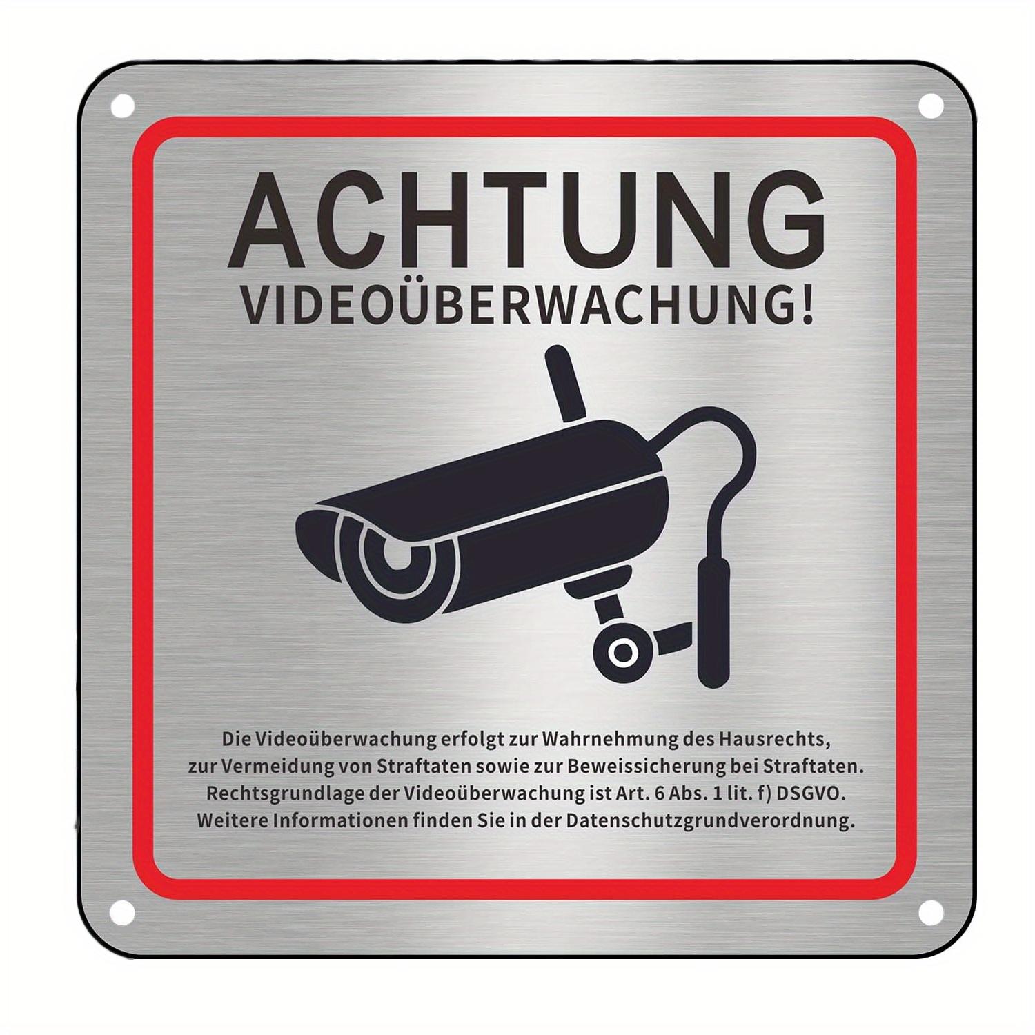 Aluminum Alloy Wall-Mounted Surveillance Camera Signage - German Text & Symbols - Metal Security System Plaque
Aluminum Alloy Wall-Mounted Surveillance Camera Signage - German Text & Symbols - Metal Security System Plaque