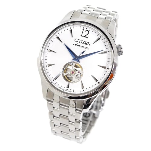 Citizen Men s Watch, Citizen Collection, Automatic, Open Heart Movement, See-Through Back, Water Resistant, White, Silver, NH9131-73A
Citizen Men s Watch, Citizen Collection, Automatic, Open Heart Movement, See-Through Back, Water Resistant, White, Silver, NH9131-73A
