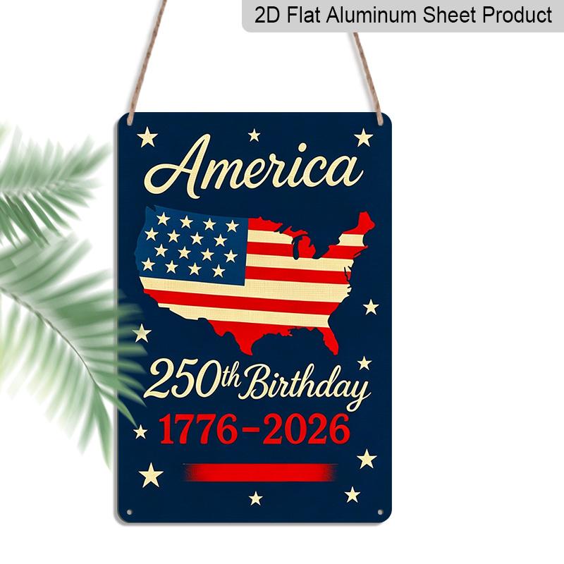 2D Flat Decorative 8×12 Inch Aluminum Plaque Metal Sign | America s 250th Birthday (1776-2026): US Map Flag Design; Celebrate 250 Years of American 20*30cm
2D Flat Decorative 8×12 Inch Aluminum Plaque Metal Sign | America s 250th Birthday (1776-2026): US Map Flag Design; Celebrate 250 Years of American 20*30cm