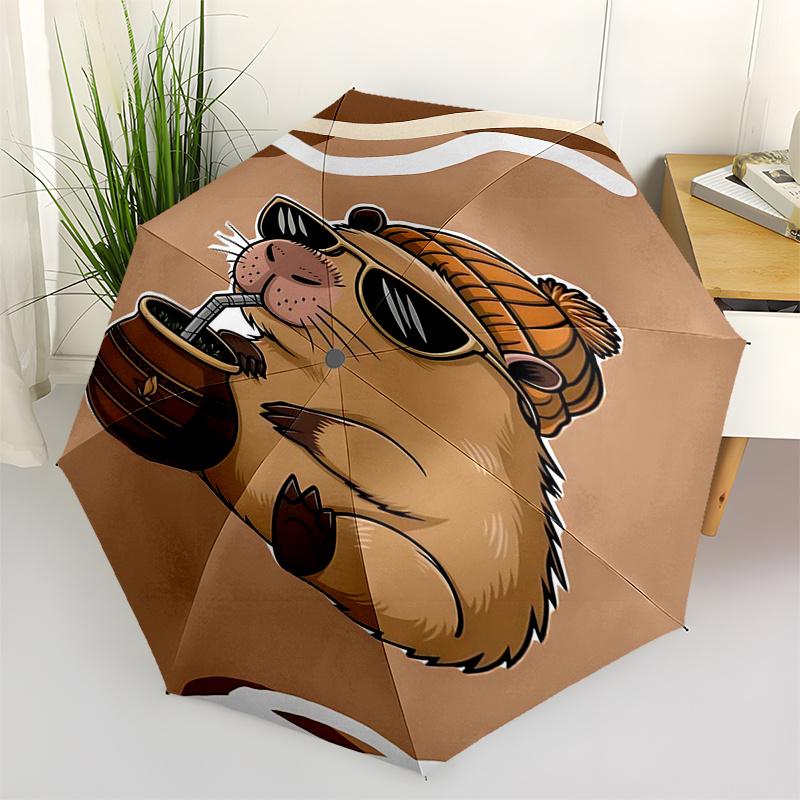 Capybara Themed Travel Umbrella 8 Ribs Automatic Opening and Closing, Portable Folding Design, Compact and Stylish Umbrella Suitable for Out
Capybara Themed Travel Umbrella 8 Ribs Automatic Opening and Closing, Portable Folding Design, Compact and Stylish Umbrella Suitable for Out