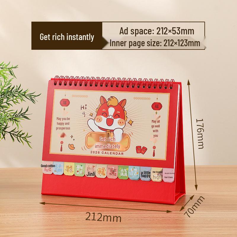 2026 Year of the Horse Desk Calendar with Custom Logo - Cute, Creative, Multifunctional Cartoon Memo Calendar
2026 Year of the Horse Desk Calendar with Custom Logo - Cute, Creative, Multifunctional Cartoon Memo Calendar