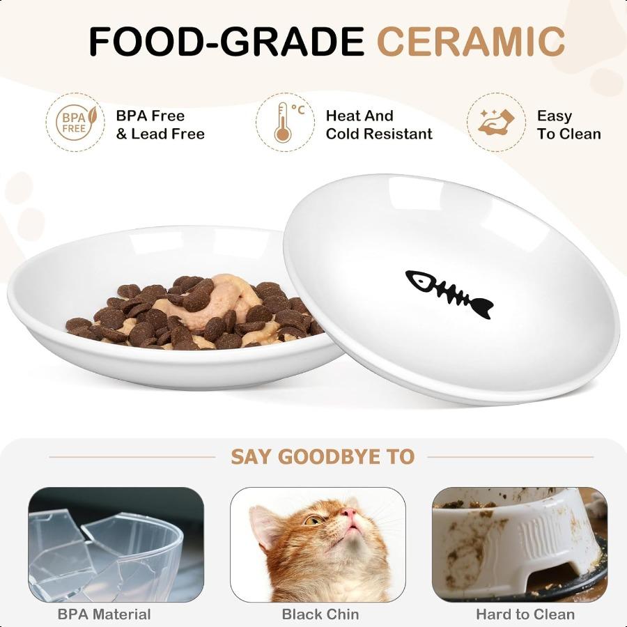 Набор из 4 керамических мисок для кошачьего корма 5,9 дюйма Керамические миски для кошек Набор для домашних кошек и маленьких собак Миски для котят против усталости усов United States
Набор из 4 керамических мисок для кошачьего корма 5,9 дюйма Керамические миски для кошек Набор для домашних кошек и маленьких собак Миски для котят против усталости усов United States