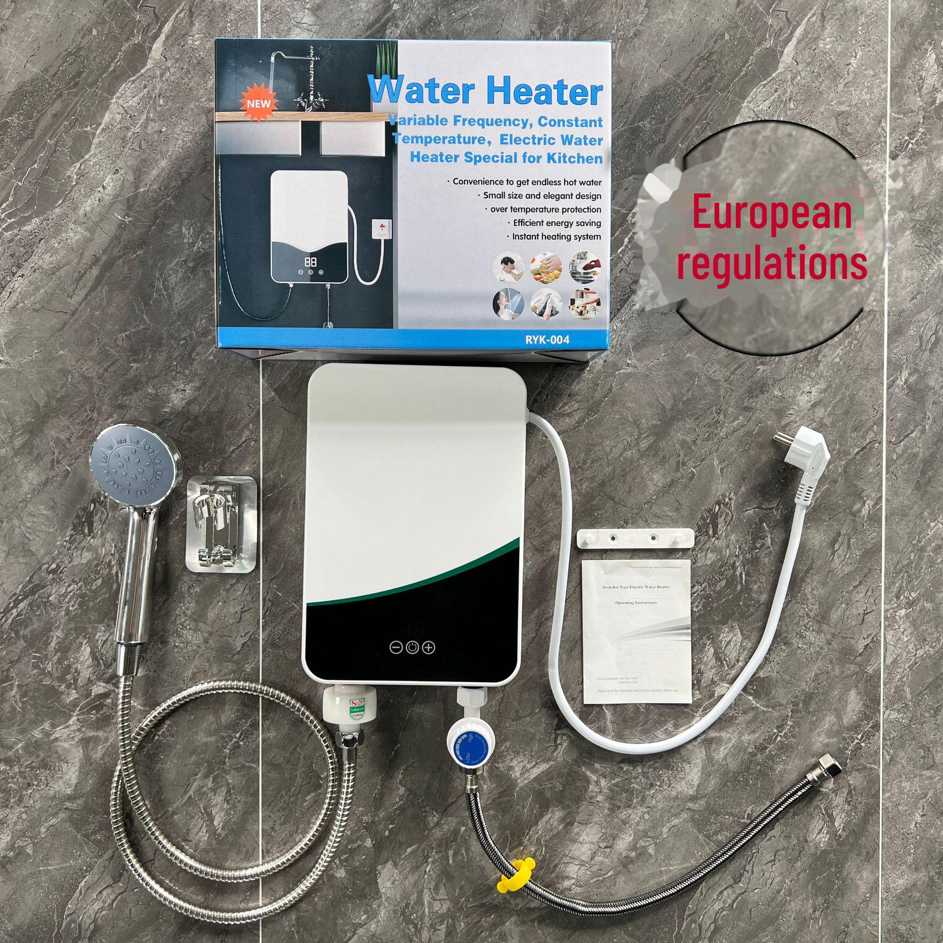 Компактный проточный электрический водонагреватель для душа European standard, 5500W, European standard plug
Компактный проточный электрический водонагреватель для душа European standard, 5500W, European standard plug