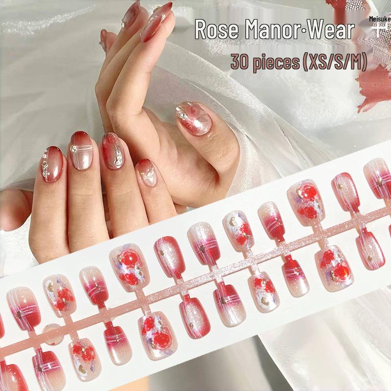 Rose Manor Wearable Nails: Watercolor Rose Ombre with Iridescent Lines and Gradient Crystal Cat Eye for New Year s Whitening Manicure YM815-M - All M
Rose Manor Wearable Nails: Watercolor Rose Ombre with Iridescent Lines and Gradient Crystal Cat Eye for New Year s Whitening Manicure YM815-M - All M