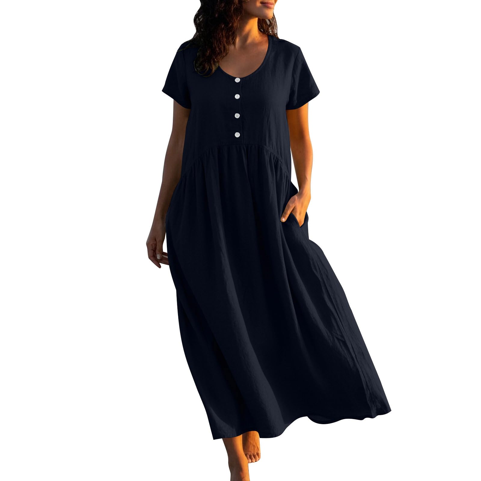 Women s Fashion Color Round Neck Hooded Sleeve Casual Long Beach Vacation A-line Skirt Dress XL Темно-синій
Women s Fashion Color Round Neck Hooded Sleeve Casual Long Beach Vacation A-line Skirt Dress XL Темно-синій
