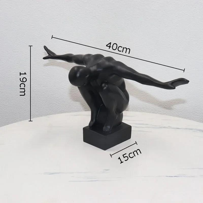 Minimalism Sportsman Figure Sculpture Desk Decoration Athlete Character Ornaments Abstract Crafts Statue Modern Home Decor чорний
Minimalism Sportsman Figure Sculpture Desk Decoration Athlete Character Ornaments Abstract Crafts Statue Modern Home Decor чорний